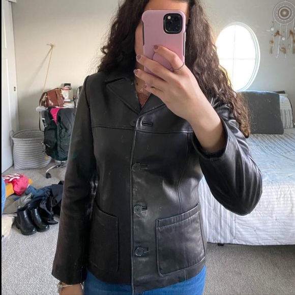 parisian signiture Jackets & Blazers - Vintage 90s Genuine Leather Jacket